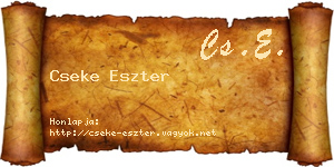 Cseke Eszter névjegykártya