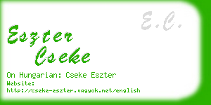 eszter cseke business card